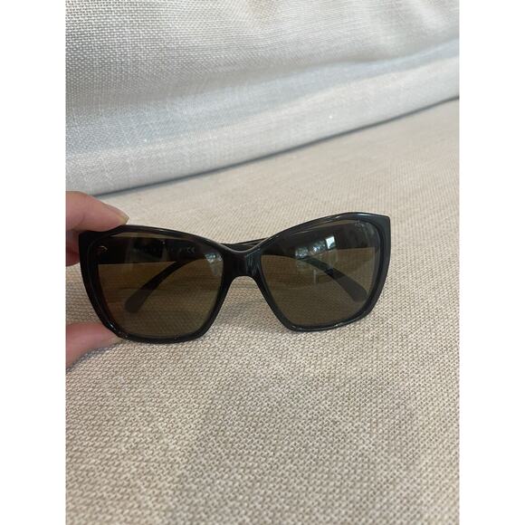 Vintage Chanel 5203 Acetate Glitter Lens Interlocking C Brown Sunglasses W/ Case - Picture 2 of 11